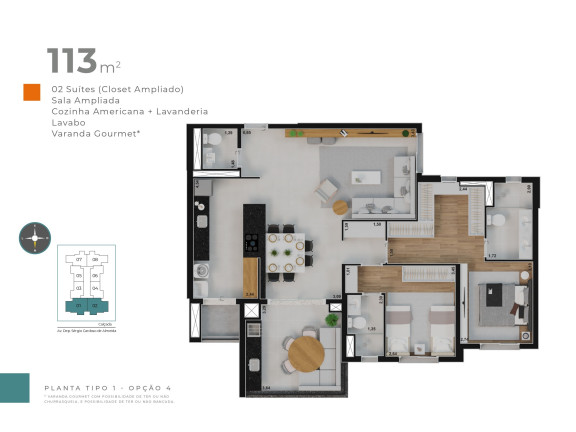 Imagem Imóvel com 3 Quartos à Venda, 113 m² em Jardim Olhos Dagua - Ribeirão Preto