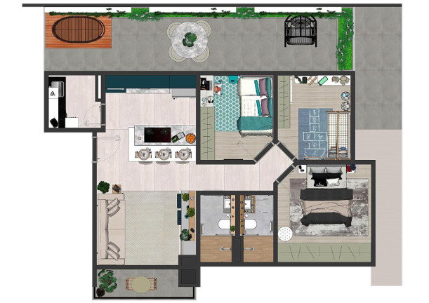 Imagem Apartamento com 2 Quartos à Venda, 51 m² em Xaxim - Curitiba