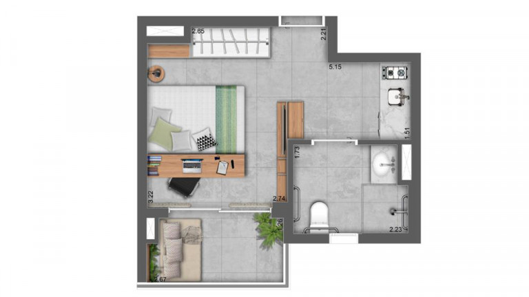 Imagem Studio com 1 Quarto à Venda, 25 m² em Pinheiros - São Paulo