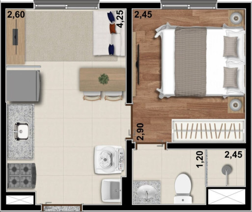 Imagem Apartamento com 1 Quarto à Venda, 24 m² em Vila Das Belezas - São Paulo