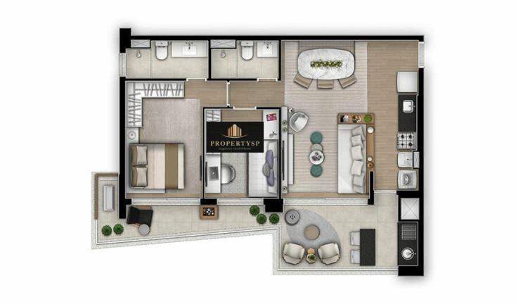 Imagem Apartamento com 1 Quarto à Venda, 85 m² em Cerqueira César - São Paulo