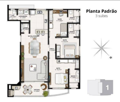 Imagem Apartamento com 2 Quartos à Venda, 122 m² em Centro - Florianópolis Imagem Apartamento com 2 Quartos à Venda, 122 m² em Centro - Florianópolis