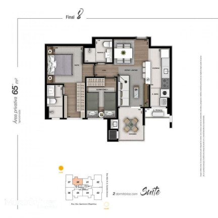 Imagem Apartamento com 2 Quartos à Venda, 66 m² em Cristo Rei - Curitiba Imagem Apartamento com 2 Quartos à Venda, 66 m² em Cristo Rei - Curitiba