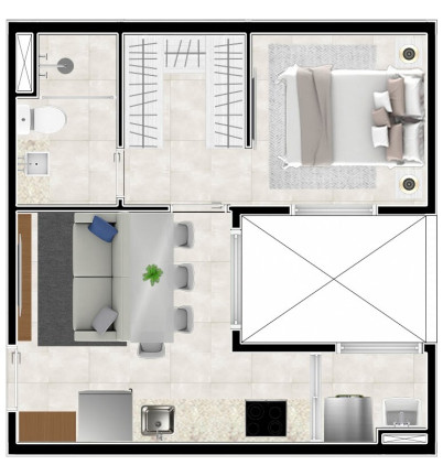Imagem Apartamento com 1 Quarto à Venda, 25 m² em Vila Sônia - São Paulo Imagem Apartamento com 1 Quarto à Venda, 25 m² em Vila Sônia - São Paulo