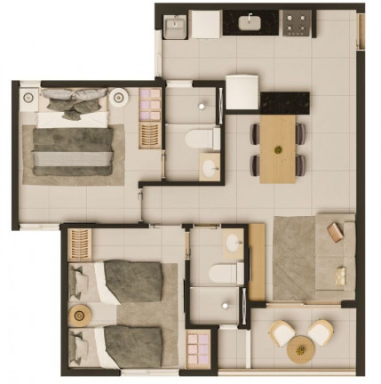 Imagem Apartamento com 2 Quartos à Venda, 54 m² em Aldeota - Fortaleza