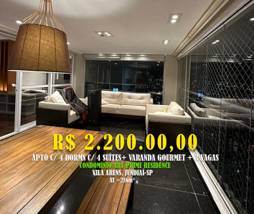 Apartamento com 4 Quartos à Venda, 216 m² em Vila Arens - Jundiaí