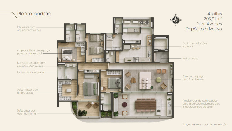 Imagem Apartamento com 4 Quartos à Venda, 204 m² em Horto Florestal - Salvador Imagem Apartamento com 4 Quartos à Venda, 204 m² em Horto Florestal - Salvador