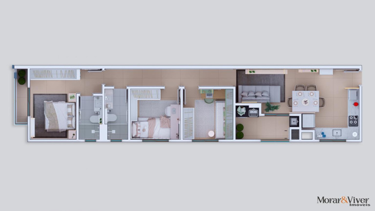 Imagem Apartamento com 3 Quartos à Venda, 70 m² em Bom Jesus - São José Dos Pinhais