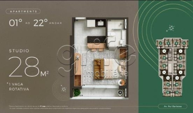 Imagem Apartamento com 1 Quarto à Venda, 28 m² em Meireles - Fortaleza