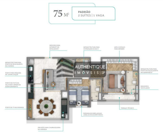 Imagem Apartamento com 2 Quartos à Venda, 75 m² em Jardim Da Glória - São Paulo