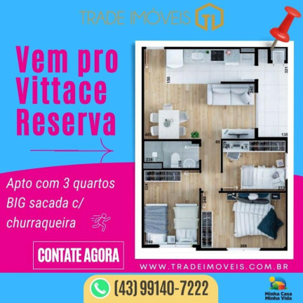 Imagem Apartamento com 3 Quartos à Venda, 57 m² em Centro - Cambé Imagem Apartamento com 3 Quartos à Venda, 57 m² em Centro - Cambé
