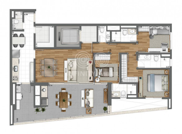 Imagem Apartamento com 3 Quartos à Venda, 128 m² em Brooklin Paulista - São Paulo