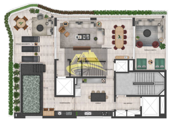 Imagem Cobertura com 4 Quartos à Venda, 398 m² em Jardins - São Paulo