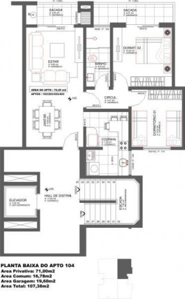 Imagem Apartamento com 2 Quartos à Venda, 71 m² em Centro - Balneário Piçarras
