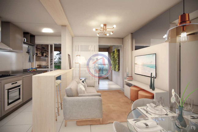 Imagem Apartamento com 3 Quartos à Venda, 86 m² em Vila Alzira - Guarujá