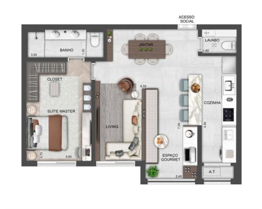 Imagem Apartamento com 2 Quartos à Venda, 70 m² em Brooklin Paulista - São Paulo