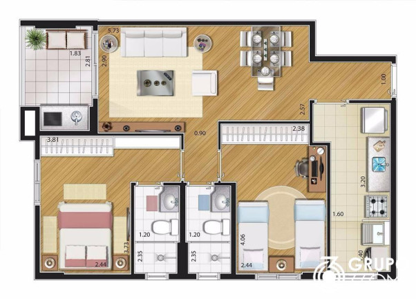 Imagem Apartamento com 2 Quartos à Venda, 67 m² em Santa Paula - São Caetano Do Sul