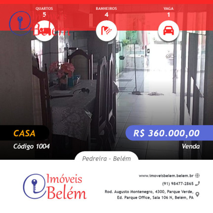 Imagem Casa com 5 Quartos à Venda, 380 m² em Pedreira - Belém