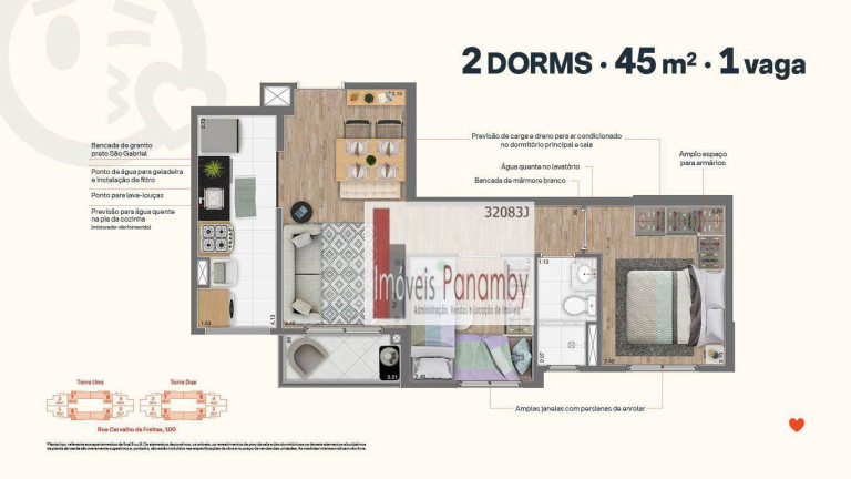 Imagem Apartamento com 2 Quartos à Venda, 45 m² em Vila Andrade - São Paulo
