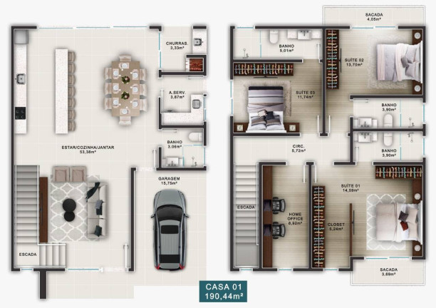 Imagem Casa com 3 Quartos à Venda, em Campeche - Florianópolis Imagem Casa com 3 Quartos à Venda, em Campeche - Florianópolis