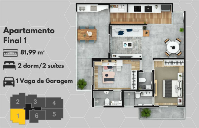 Imagem Apartamento com 2 Quartos à Venda, 82 m² em Mirim - Praia Grande