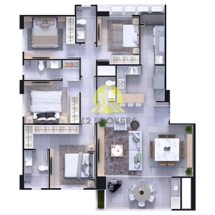 Imagem Apartamento com 4 Quartos à Venda, 161 m² em Centro - Balneário Camboriú Imagem Apartamento com 4 Quartos à Venda, 161 m² em Centro - Balneário Camboriú