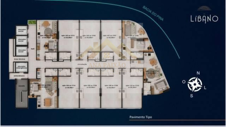 Apartamento com 1 Quarto à Venda, 28 m² em Pina - Recife