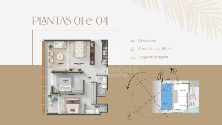 Imagem Apartamento com 2 Quartos à Venda, 69 m² em Enseada Azul - Guarapari