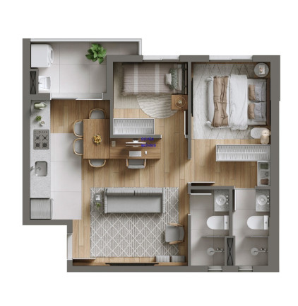 Imagem Apartamento com 2 Quartos à Venda, 27 m² em Novo Mundo - Curitiba