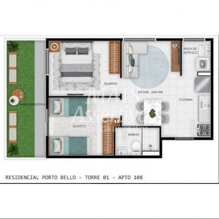 Imagem Apartamento com 2 Quartos à Venda, 41 m² em Fátima - Canoas