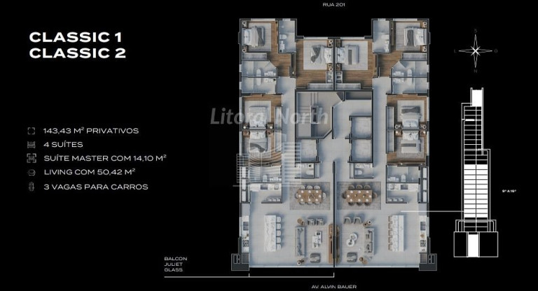Imagem Apartamento com 4 Quartos à Venda, 143 m² em Centro - Balneário Camboriú Imagem Apartamento com 4 Quartos à Venda, 143 m² em Centro - Balneário Camboriú