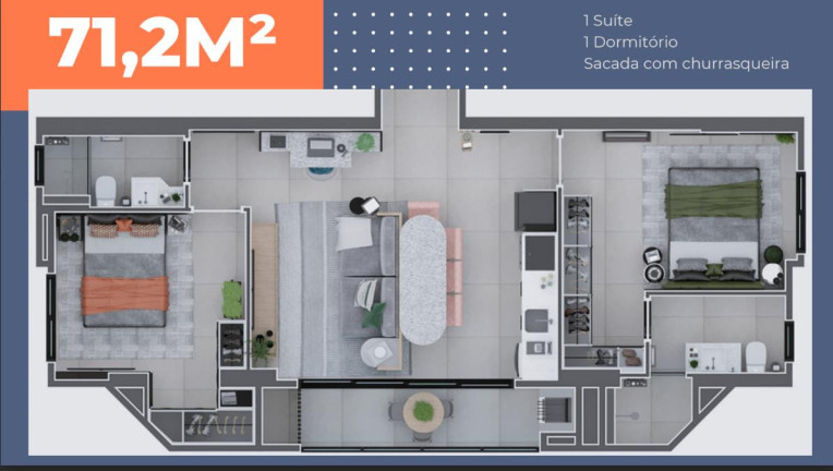 Imagem Apartamento com 2 Quartos à Venda, 64 m² em Via Cr1 - Foz Do Iguaçu