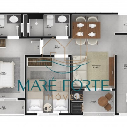 Imagem Apartamento com 2 Quartos à Venda, 61 m² em Centro - Ubatuba Imagem Apartamento com 2 Quartos à Venda, 61 m² em Centro - Ubatuba
