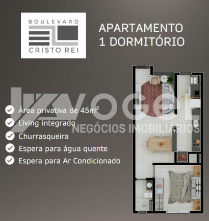 Imagem Apartamento com 2 Quartos à Venda, 45 m² em Cristo Rei - Sao Leopoldo Imagem Apartamento com 2 Quartos à Venda, 45 m² em Cristo Rei - Sao Leopoldo