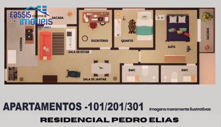Imagem Apartamento com 3 Quartos à Venda, 65 m² em Centro - Pinhais
