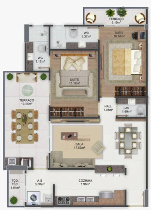 Imagem Apartamento com 2 Quartos à Venda, 85 m² em Canto Do Forte - Praia Grande