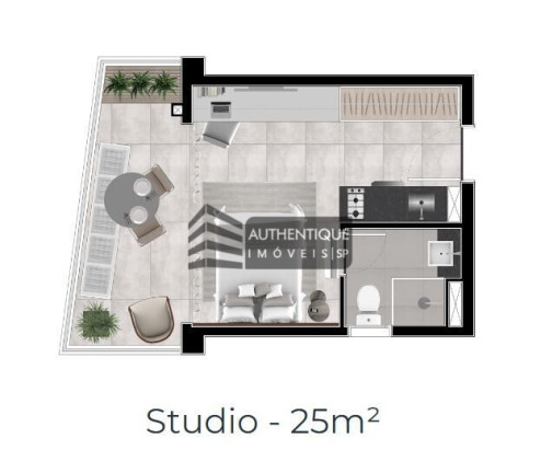Imagem Apartamento com 1 Quarto à Venda, 25 m² em Vila Nova Conceição - São Paulo