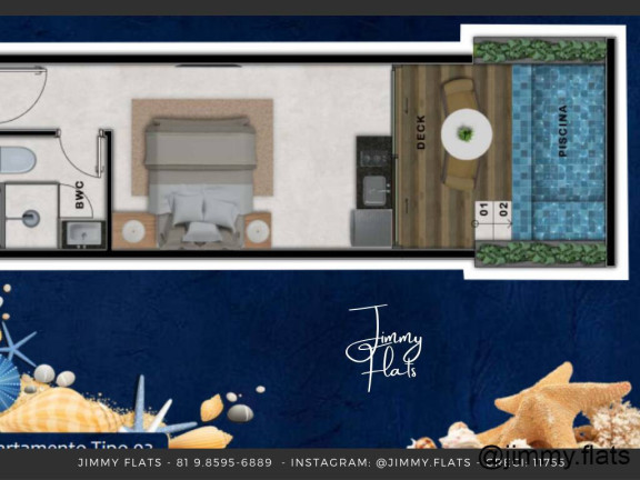 Imagem Apartamento com 1 Quarto à Venda, 21 m² em Centro, Porto De Galinhas - Ipojuca