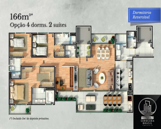 Imagem Apartamento com 4 Quartos à Venda, 166 m² em Jardim América - Sorocaba Imagem Apartamento com 4 Quartos à Venda, 166 m² em Jardim América - Sorocaba