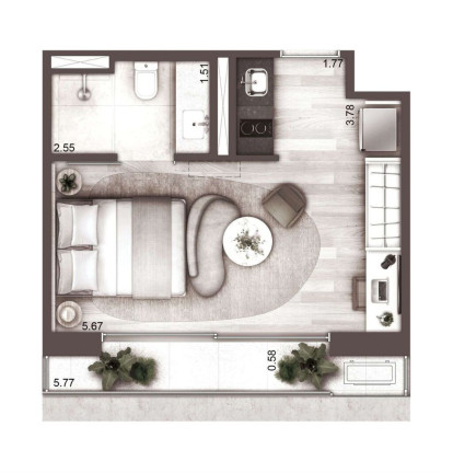 Imagem Imóvel com 1 Quarto à Venda, 36 m² em Higienópolis - São Paulo