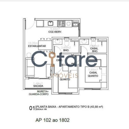 Imagem Apartamento com 2 Quartos à Venda,  em Dionisio Torres - Fortaleza