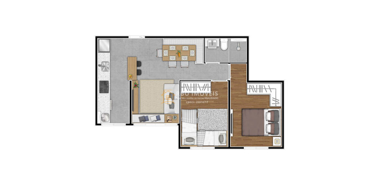 Imagem Apartamento com 1 Quarto à Venda, 35 m² em Nova Itapevi - Itapevi