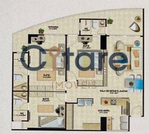 Apartamento com 3 Quartos à Venda,  em Aldeota - Fortaleza
