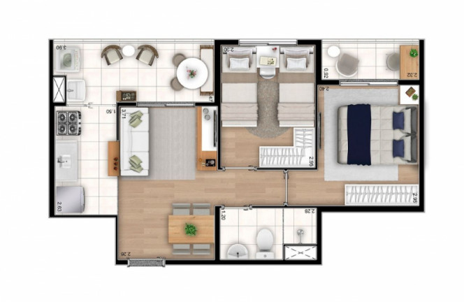 Imagem Apartamento com 2 Quartos à Venda, 45 m² em Parque Industrial Tomas Edson - São Paulo