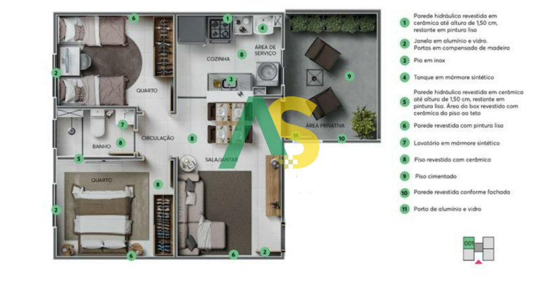 Imagem Imóvel com 2 Quartos à Venda, 43 m² em Santa Mônica - Camaragibe Imagem Imóvel com 2 Quartos à Venda, 43 m² em Santa Mônica - Camaragibe