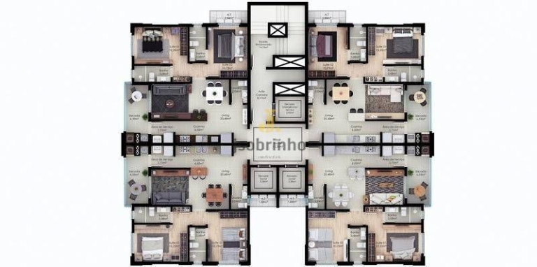 Apartamento com 2 Quartos à Venda, 79 m² em Meia Praia - Itapema