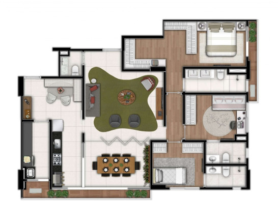Imagem Apartamento com 3 Quartos à Venda, 130 m² em Jardim América - Goiânia