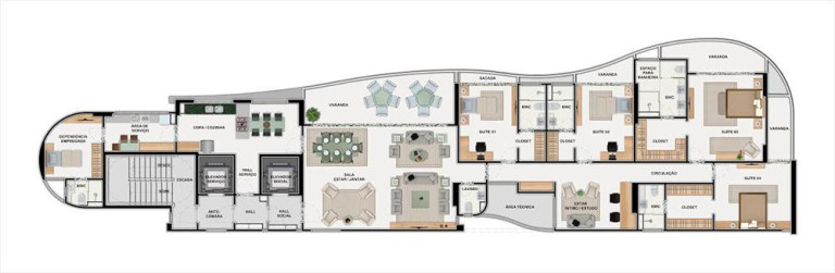 Imagem Apartamento com 4 Quartos à Venda, 279 m² em Areia Preta - Natal