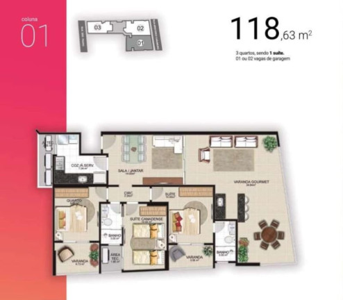 Imagem Apartamento com 3 Quartos à Venda, 119 m² em Praia Do Morro - Guarapari Imagem Apartamento com 3 Quartos à Venda, 119 m² em Praia Do Morro - Guarapari