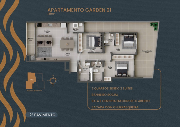 Imagem Apartamento com 2 Quartos à Venda, 79 m² em Jamail Mar - Matinhos